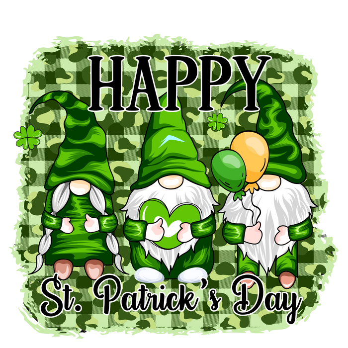 Irish Patrick's Day Gnome Design pressed on a garment