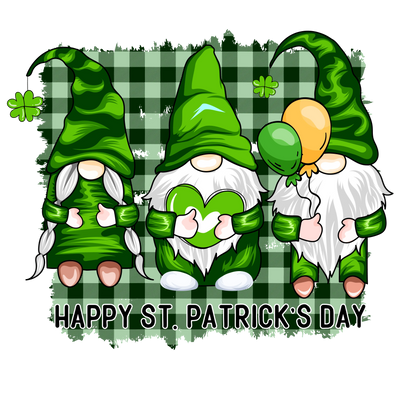 Happy Saint Patrick's Day Gnomes Design | DTF Dallas - DTF Dallas 