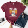 I Like Cats And Coffee Shirt (Unisex V-Neck)