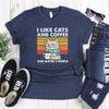 I Like Cats And Coffee Shirt (Unisex V-Neck)