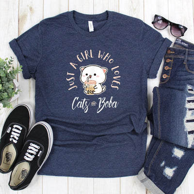 Cats And Boba Lover Shirt (Unisex V-Neck) - DTF Dallas 