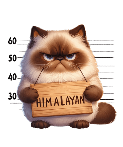 Himalayan Cat Design - DTF Ready To Press - DTF Dallas 