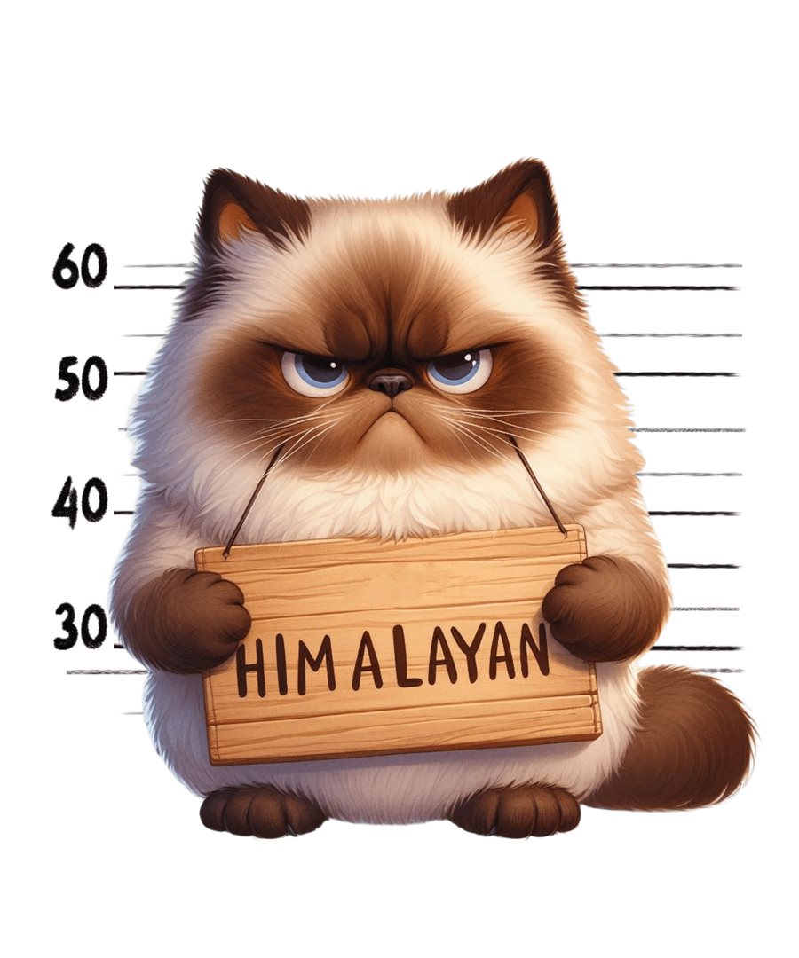 Himalayan Cat Design - DTF Ready To Press