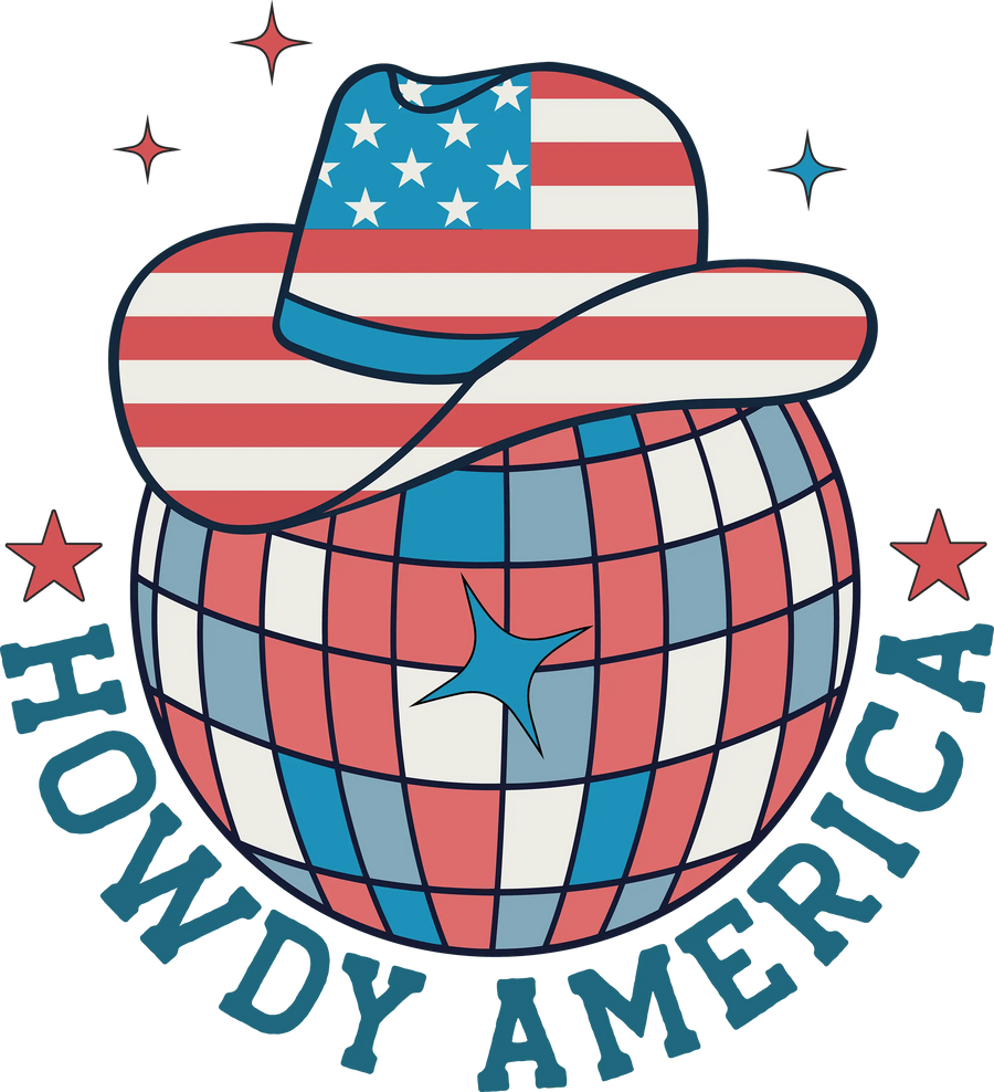 Howdy America Design - DTF Ready To Press
