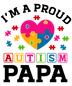 I'm A Proud Autism Papa Design - DTF Ready To Press