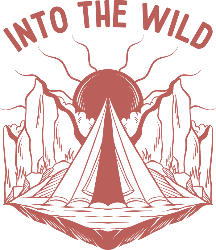 Into The Wild Design pressed on a garment