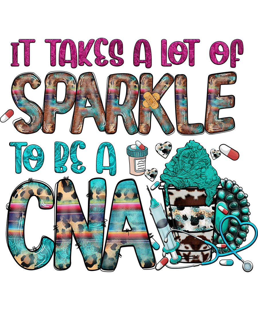 Sparkle CNA Western Design - DTF Ready To Press