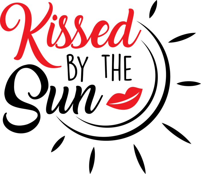 Kissed By The Sun Design pressed on a garment