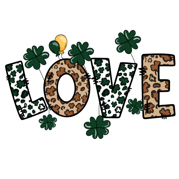St. Patrick's Day Love Design pressed on a garment