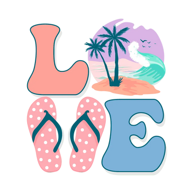 Love Summer DTF Design - Ready to Press V1 | DTF Dallas - DTF Dallas 
