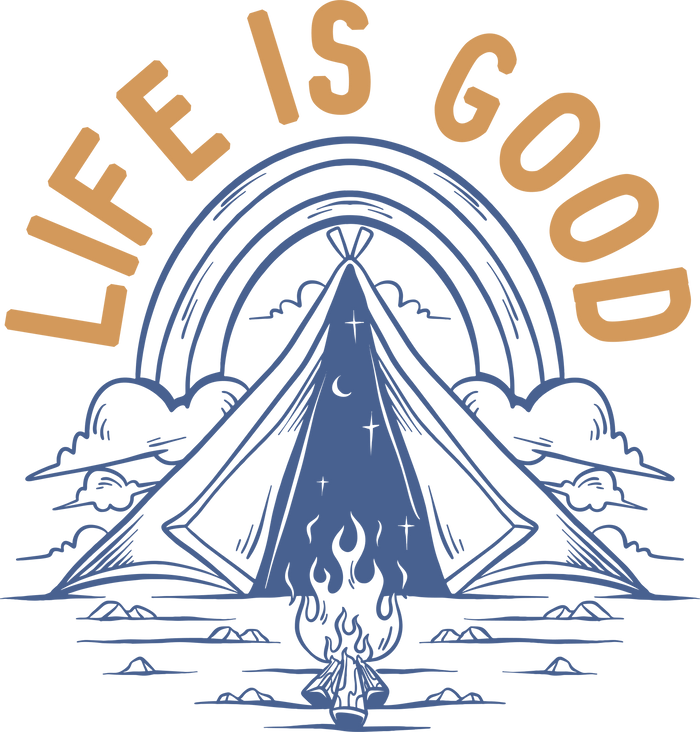 Life Is Good Design pressed on a garment
