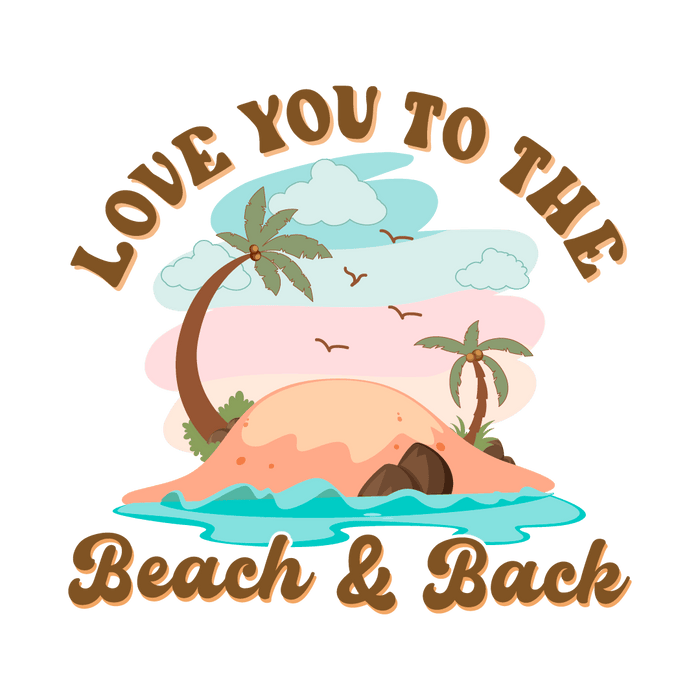 Beach Lover Design  Sunny Days Collection pressed on a garment