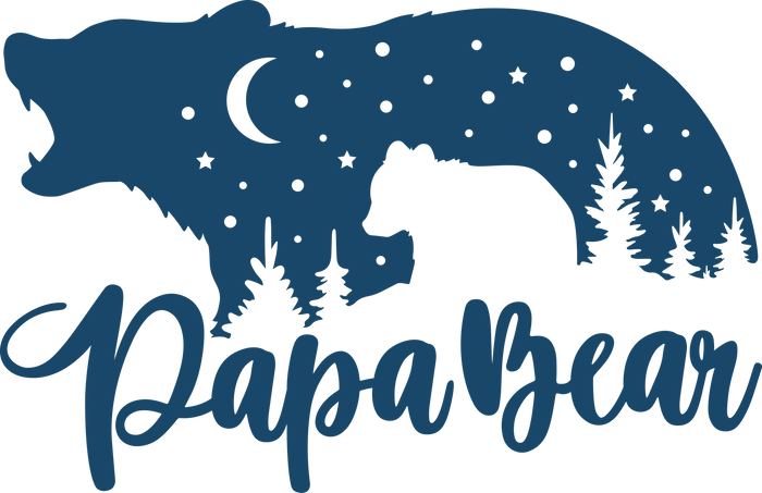 Papa Bear Design pressed on a garment