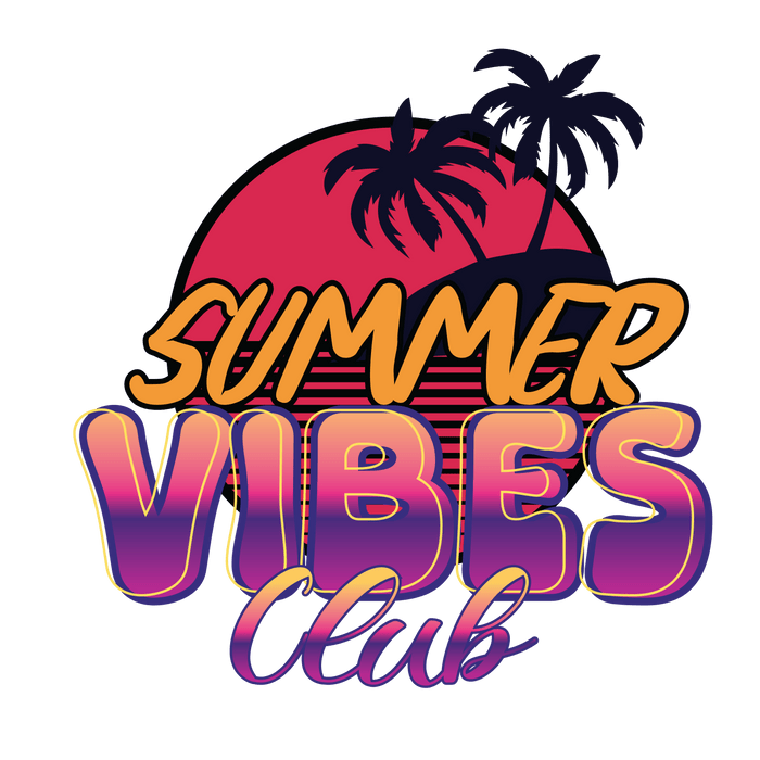Summer Vibes Club Design pressed on a garment