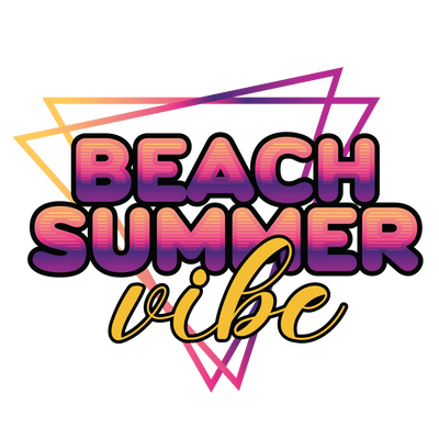 Beach Summer Vibe Design - DTF Ready To Press - DTF Dallas 