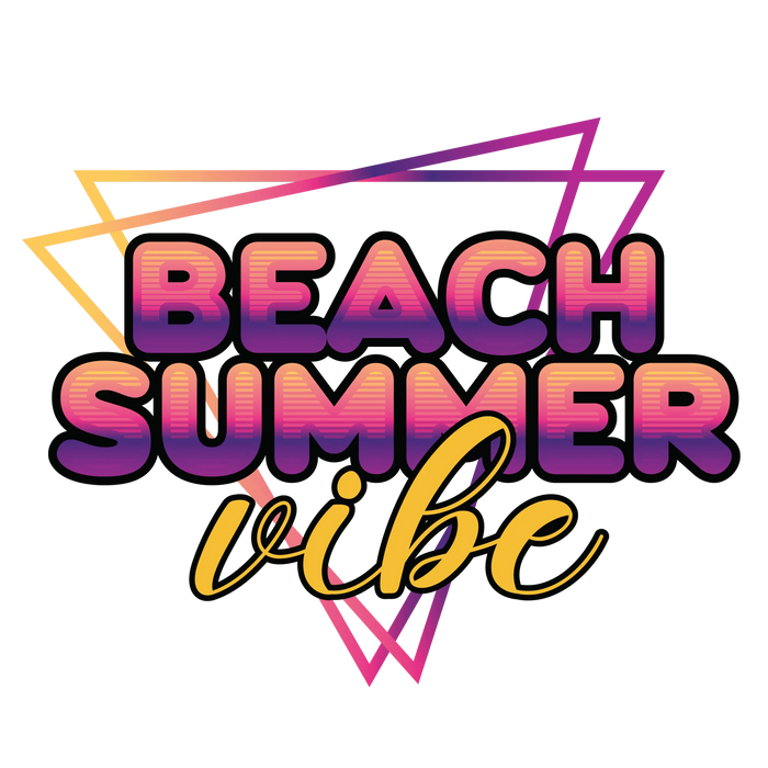 Beach Summer Vibe Design pressed on a garment