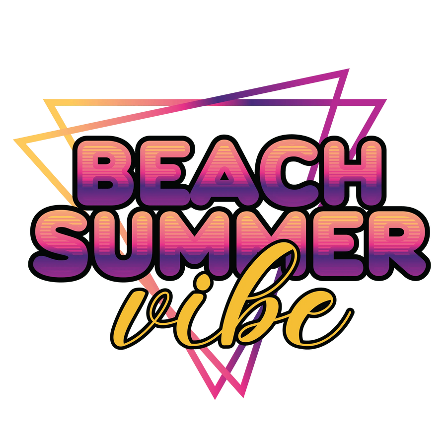 Beach Summer Vibe Design - DTF Ready To Press