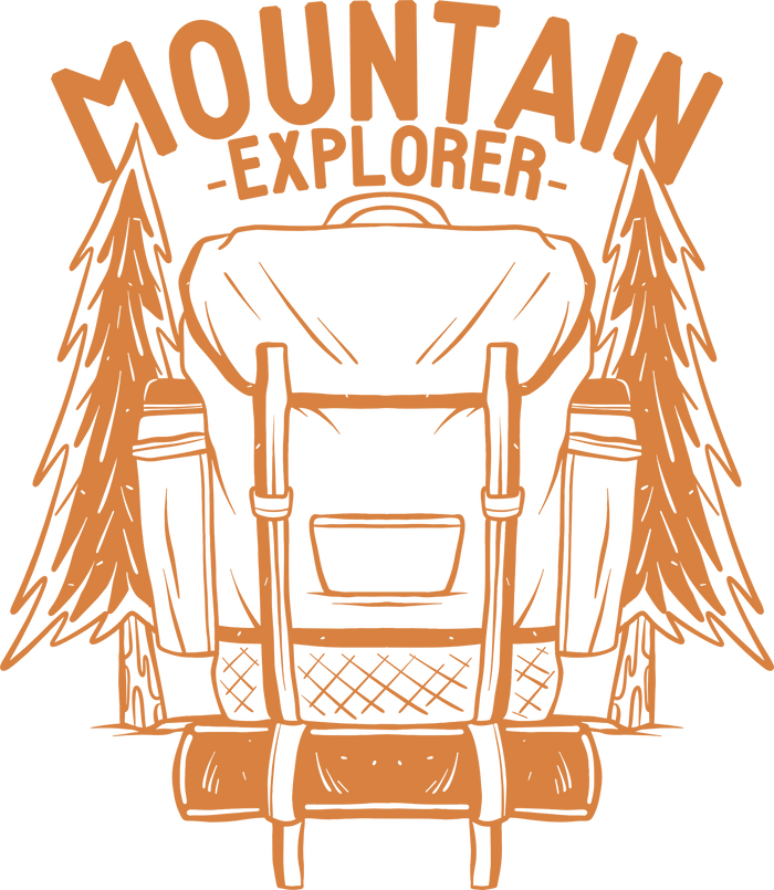 Mountain Explorer  Design pressed on a garment