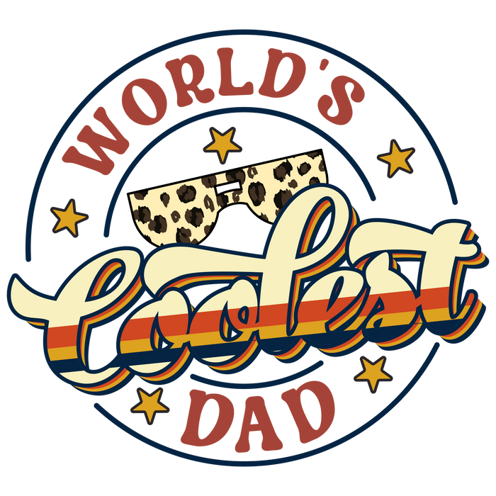 World's Coolest Dad Design pressed on a garment