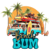 Beach Bum Design - DTF Ready To Press