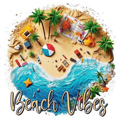 Beach Vibes Design DTF-Ready to Press (V1) | DTF Dallas - DTF Dallas 