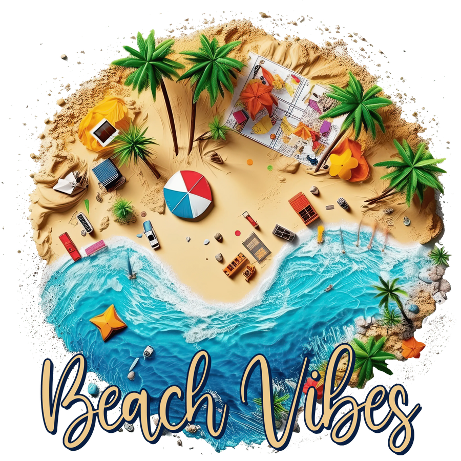 Beach Vibes Design DTF-Ready to Press (V1) | DTF Dallas