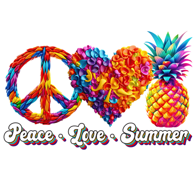 Peace Love Summer DTF Design Ready to Press | DTF Dallas - DTF Dallas 