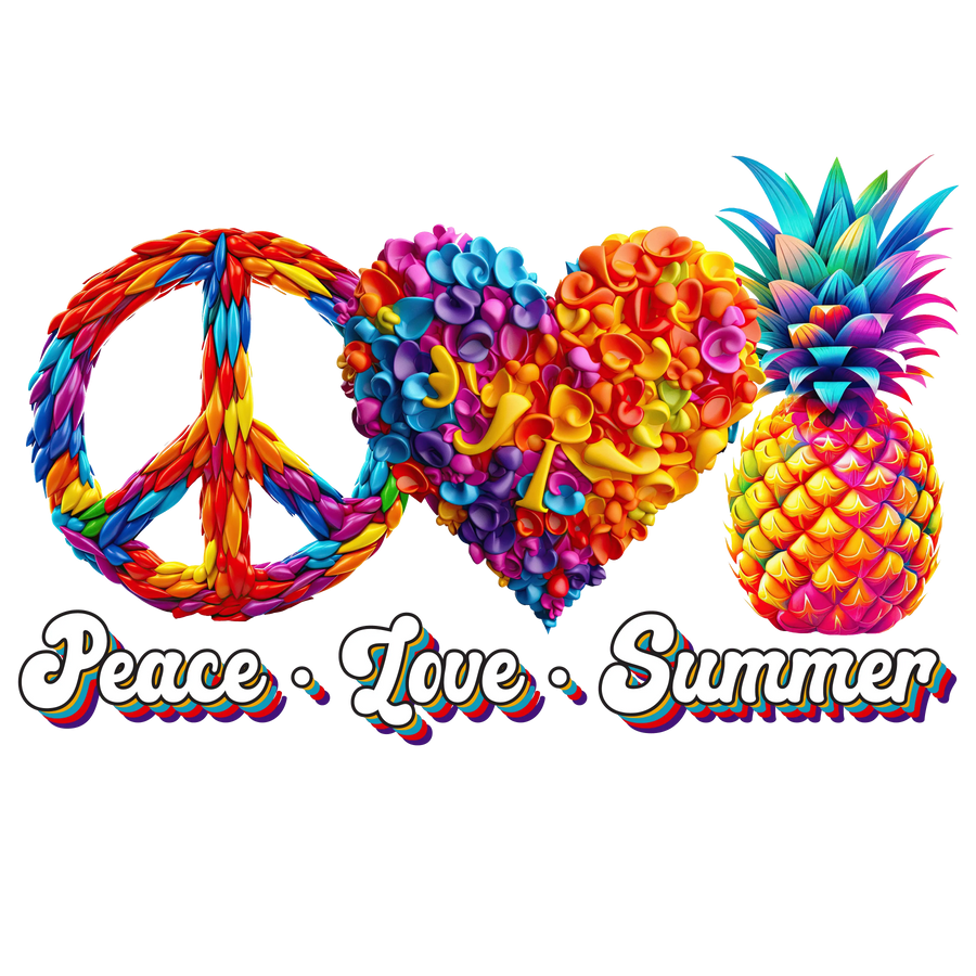 Peace Love Summer DTF Design Ready to Press | DTF Dallas