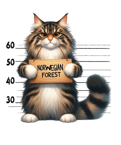 Norwegian Forest Cat Design - DTF Ready To Press - DTF Dallas 