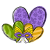 Mardi Gras Carnival Heart Design | DTF Dallas