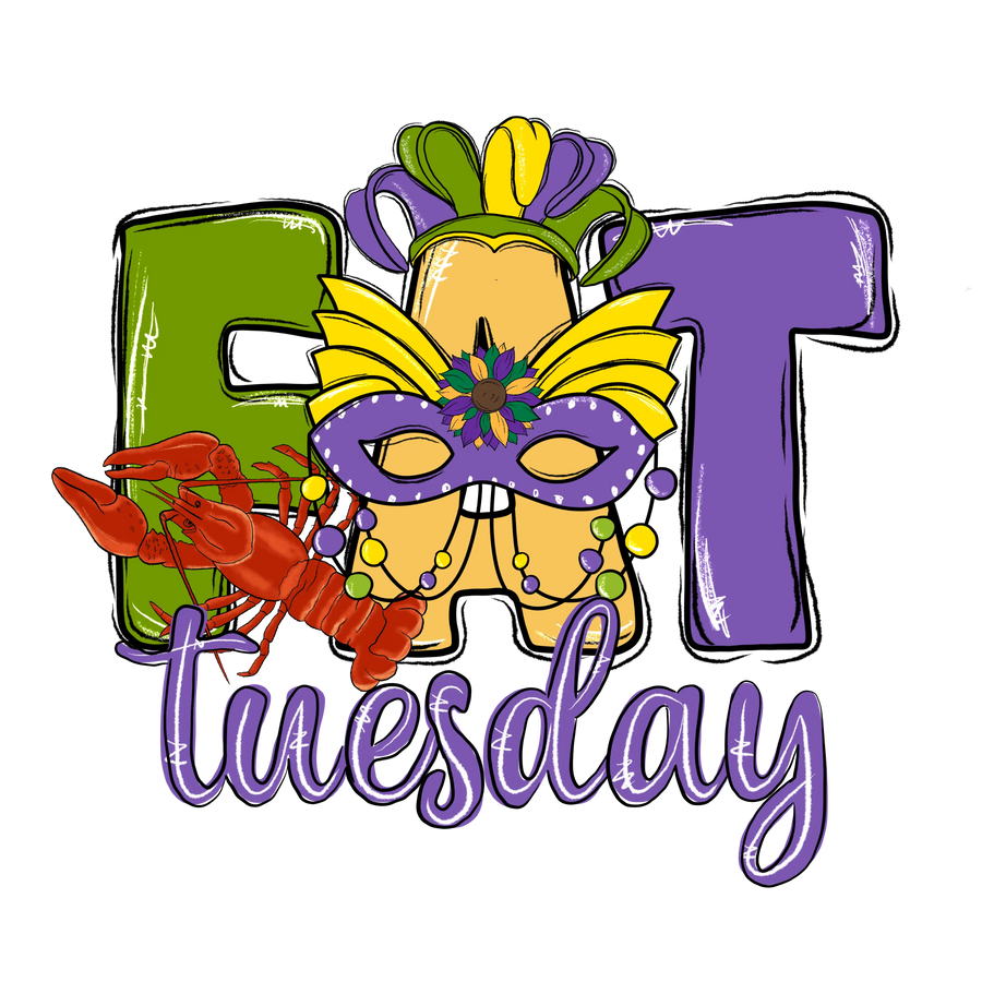 Fat Tuesday - Mardi Gras Carnival Mask Design | DTF Dallas