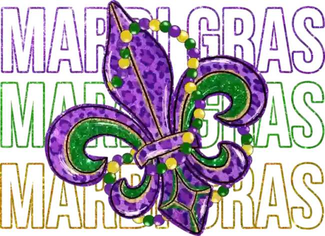 Fat Tuesday Mardi Gras Carnival Design Masked Celebration Collection pressed on a garment