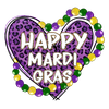 Happy Mardi Gras Design - DTF Ready To Press