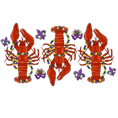 Mardi Gras Carnival Lobster Design | DTF Dallas - DTF Dallas 