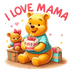 Winnie The Pooh Mother's Day Design - DTF Ready To Press