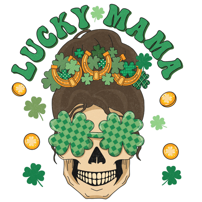 Lucky Mama Saint Patrick's Design pressed on a garment