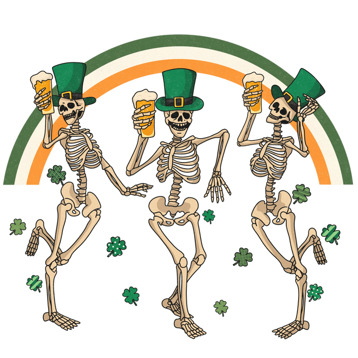 Lucky Day Beer Saint Patrick's Rainbow Design pressed on a garment