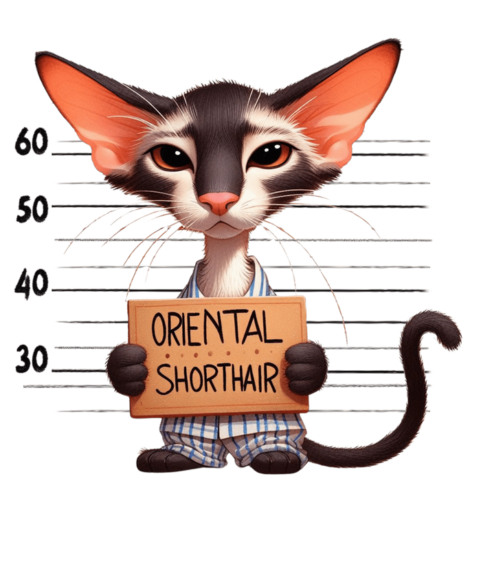 Oriental Shorthair Cat Design pressed on a garment