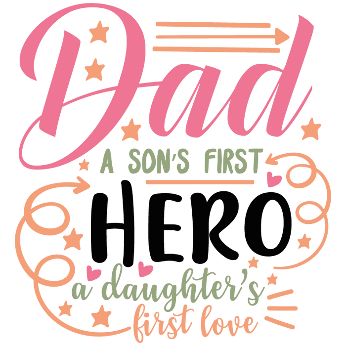 First Love Dad Design pressed on a garment