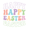 Happy Easter Retro Party Design - DTF Ready To Press