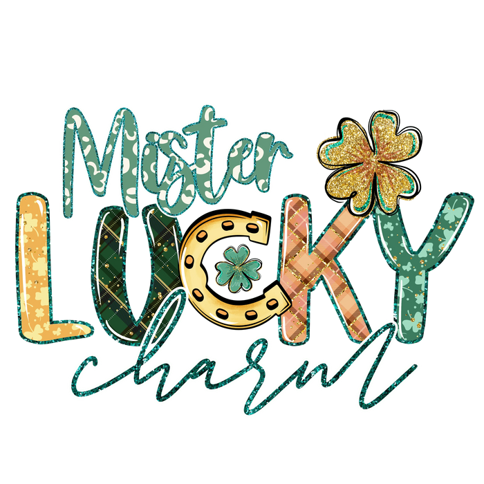 Mister Lucky St. Patrick's Day Design pressed on a garment