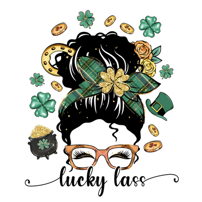 Lucky Lass St Patrick's Day Design - DTF Ready To Press - DTF Dallas 