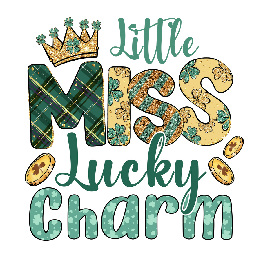 Little Miss Lucky Charm - St. Patrick's Design | DTF Dallas