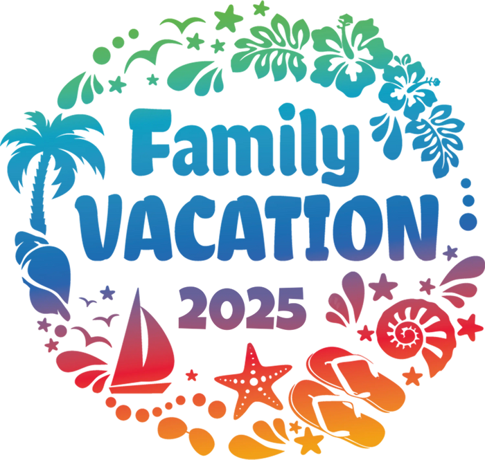 2025 Summer Matching Family Vacation Design pressed on a garment