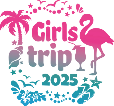 2025 Cute Girls Trip Design - DTF Ready To Press - DTF Dallas 