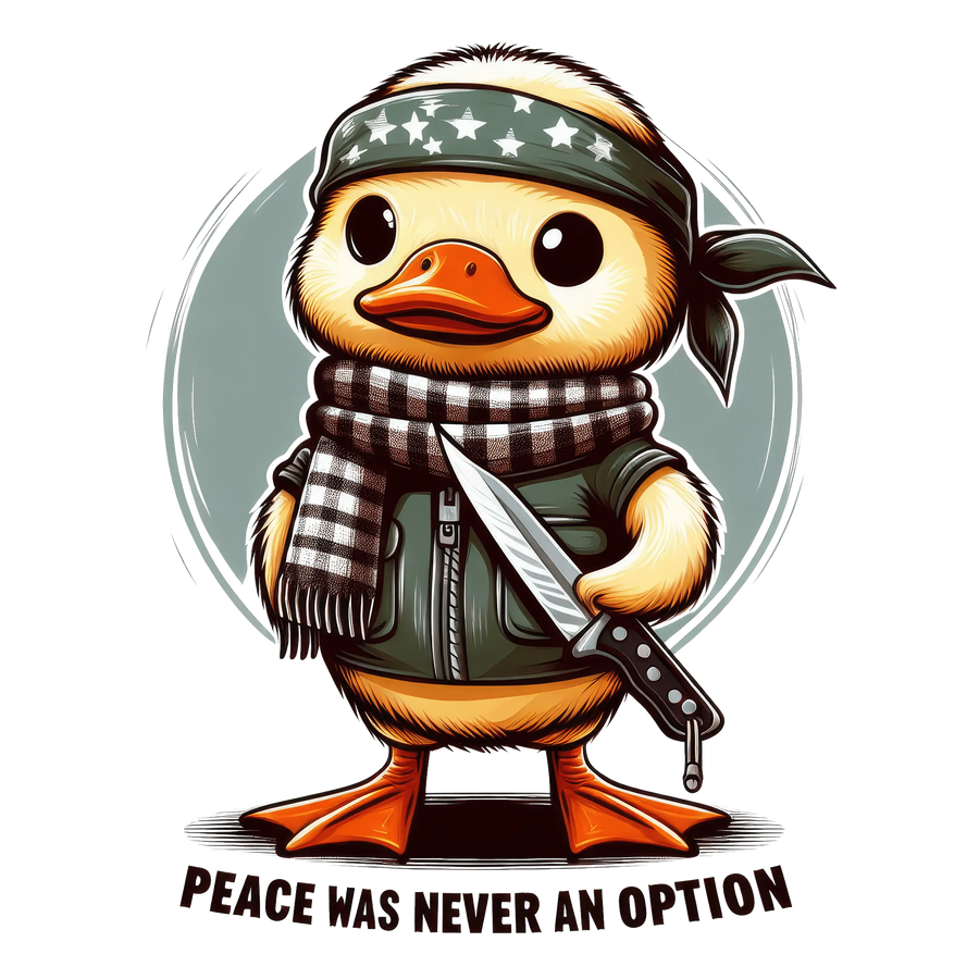 Peace Was Never an Option - Funny Duck Design | DTF Dallas