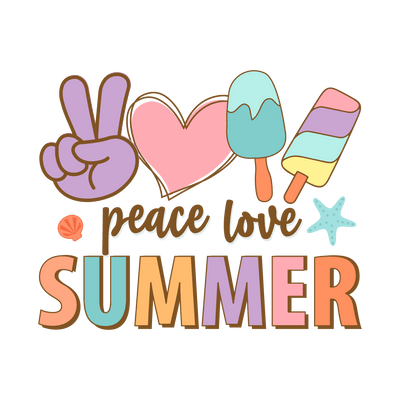 Peace Love Summer DTF Design Ready to Press V1 | DTF Dallas - DTF Dallas 