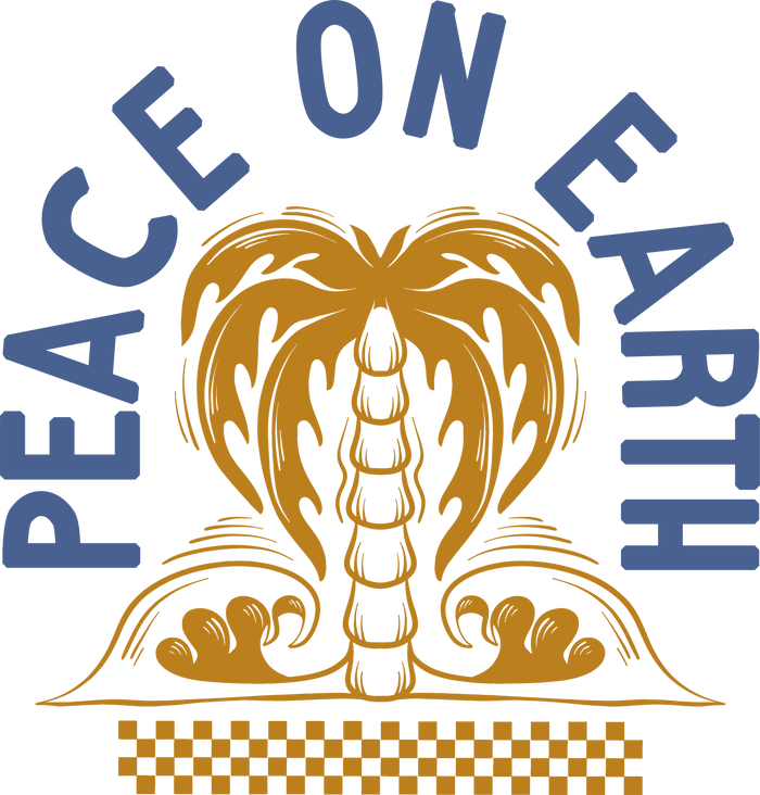 Peace On Earth Design pressed on a garment