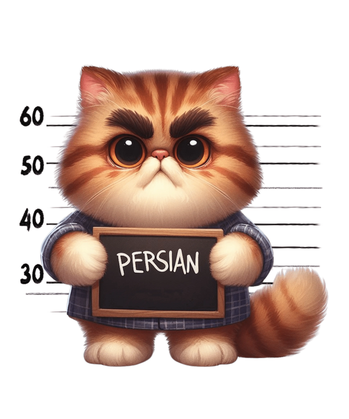 Persian Cat Design pressed on a garment