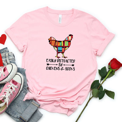 Chicken And Books Shirt (Unisex) - DTF Dallas 